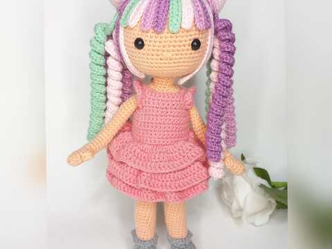 Crochet pattern doll Ella