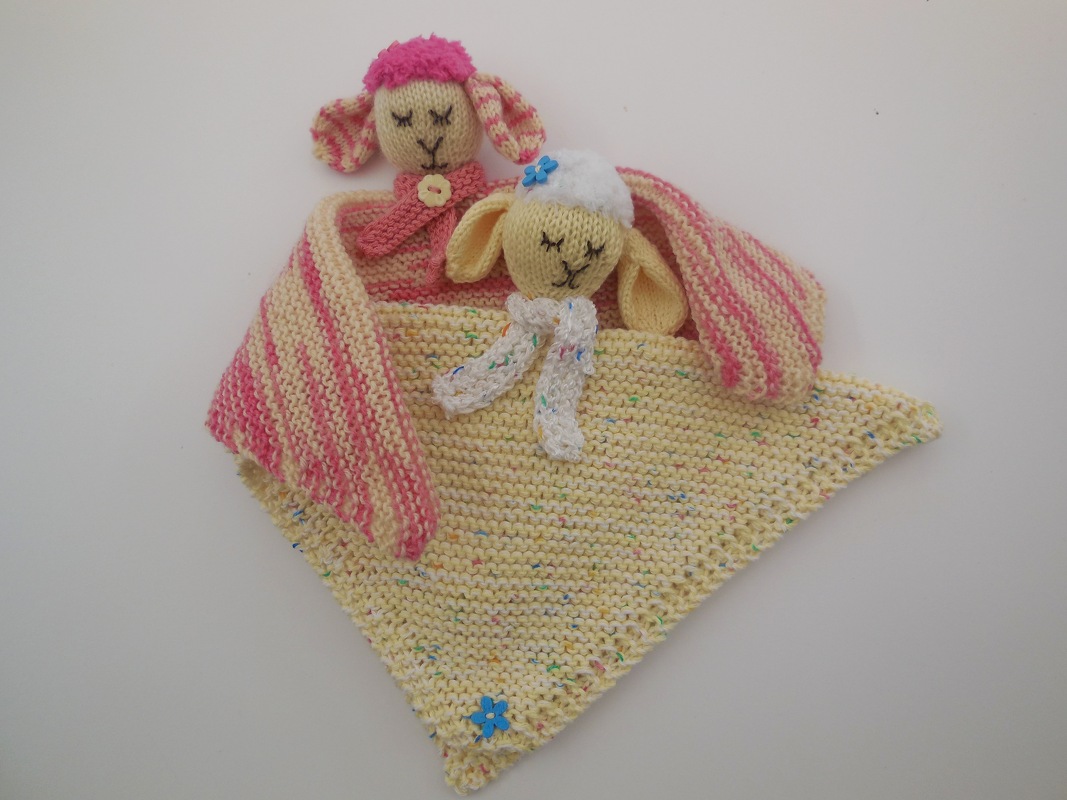 Schäfchen Schnuffeltuch - Strickanleitung