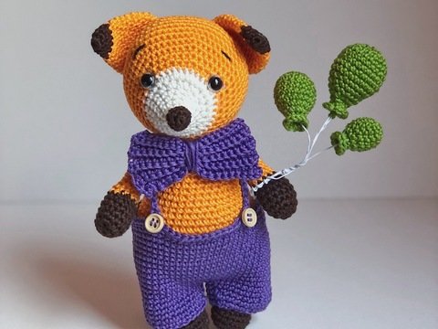 Häkelanleitung Fuchs "Shushu mit Luftballons"