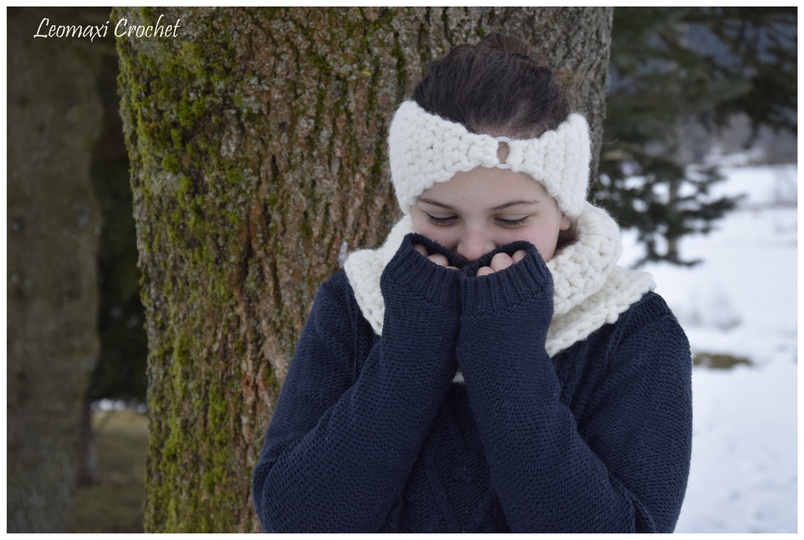 - ODETTE - Pelz Set, Stirnband und Kragen häkeln, jedes Material, alle Gr.