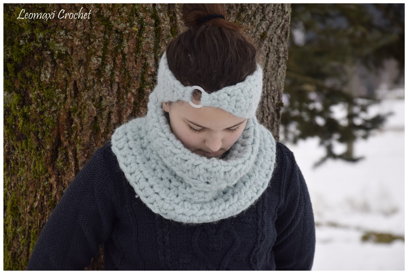 - ODETTE - Pelz Set, Stirnband und Kragen häkeln, jedes Material, alle Gr.