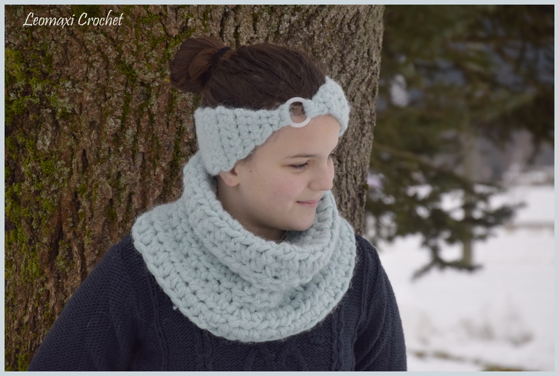 - ODETTE - Pelz Set, Stirnband und Kragen häkeln, jedes Material, alle Gr.