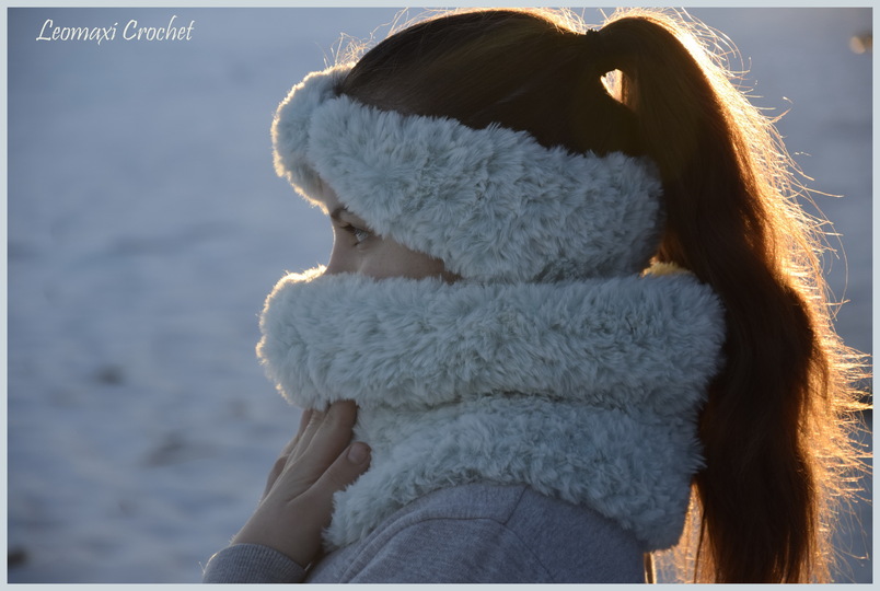 - ODETTE - Pelz Set, Stirnband und Kragen häkeln, jedes Material, alle Gr.