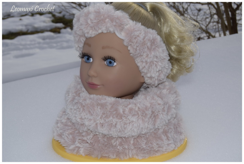 - ODETTE - Pelz Set, Stirnband und Kragen häkeln, jedes Material, alle Gr.