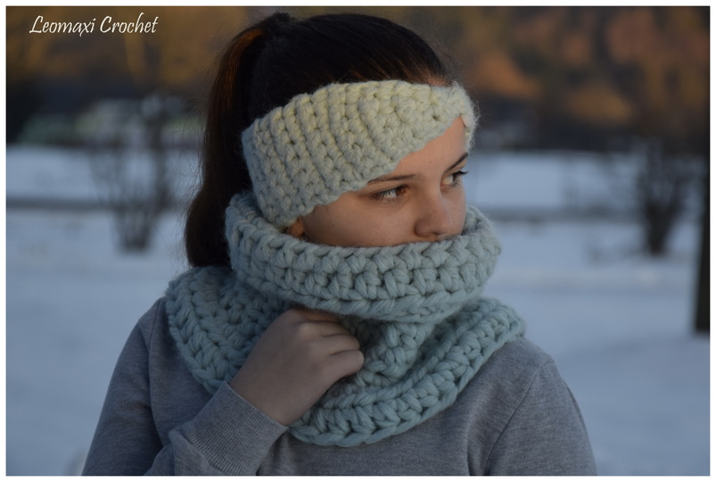 - ODETTE - Pelz Set, Stirnband und Kragen häkeln, jedes Material, alle Gr.