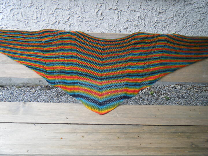 Knitting pattern scarf "colourful time out"