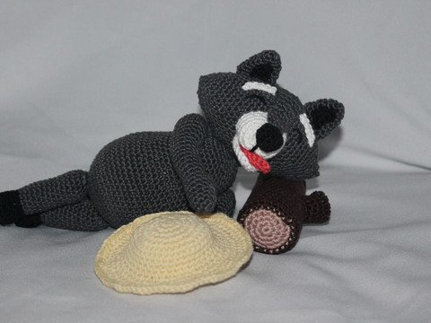 verschlafener Waschbär Häkelanleitung