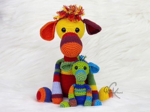 Bundel Fussel (klein & mini) - Häkelanleitung von CaroKunterbunt