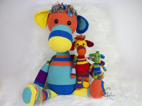 Bundel Fussel (groß, klein & mini) - Häkelanleitung von CaroKunterbunt