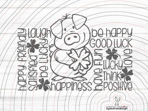 Lucky Pig Plotterdatei SVG DXF