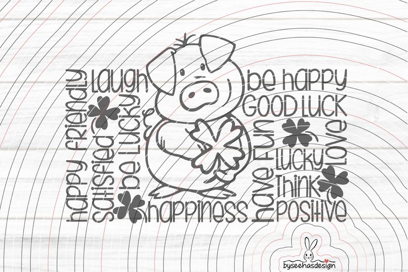 Lucky Pig Plotterdatei SVG DXF