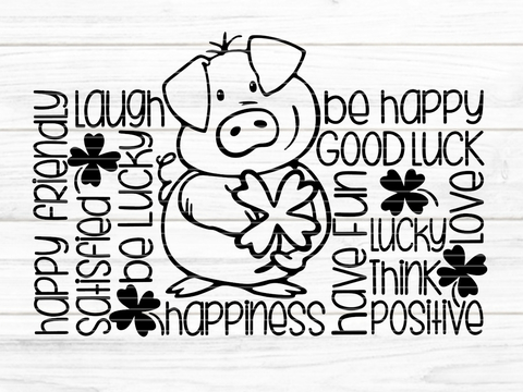 Lucky Pig Plotterdatei SVG DXF FCM