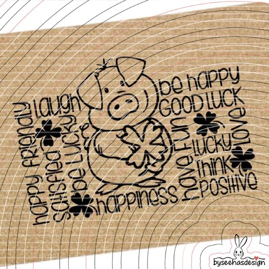 Lucky Pig Plotterdatei SVG DXF
