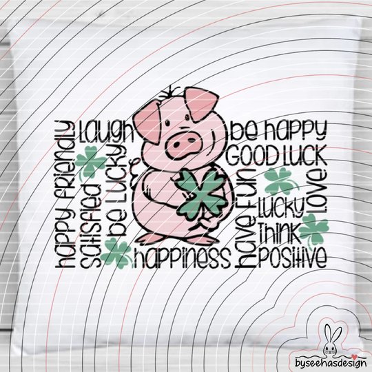 Lucky Pig Plotterdatei SVG DXF
