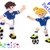 Soccer player crochet pattern applique