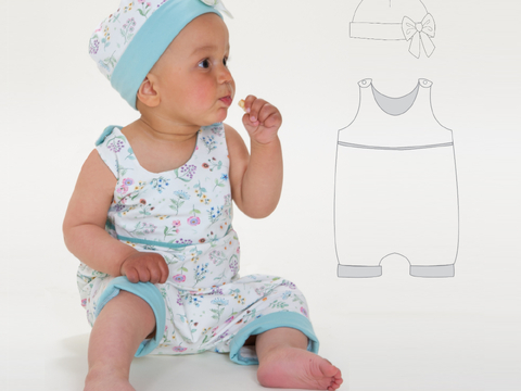 Baby-Set Schnittmuster DOLCE & MILA – Strampler + Mütze 56/62–92/98
