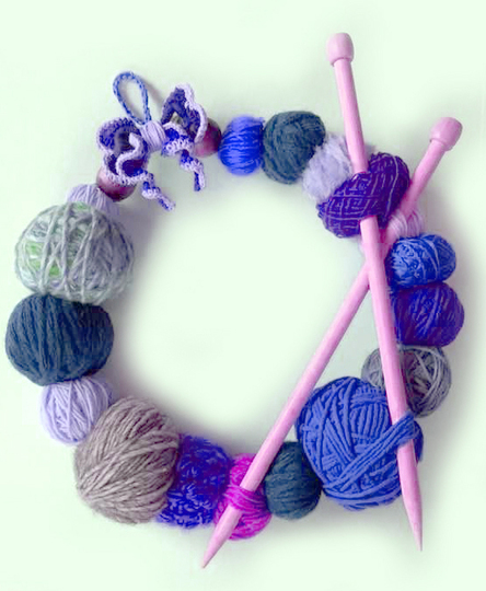 Türkranz  -ideal für WolleLiebhaber-  aus Wollresten