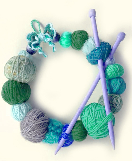 Türkranz  -ideal für WolleLiebhaber-  aus Wollresten