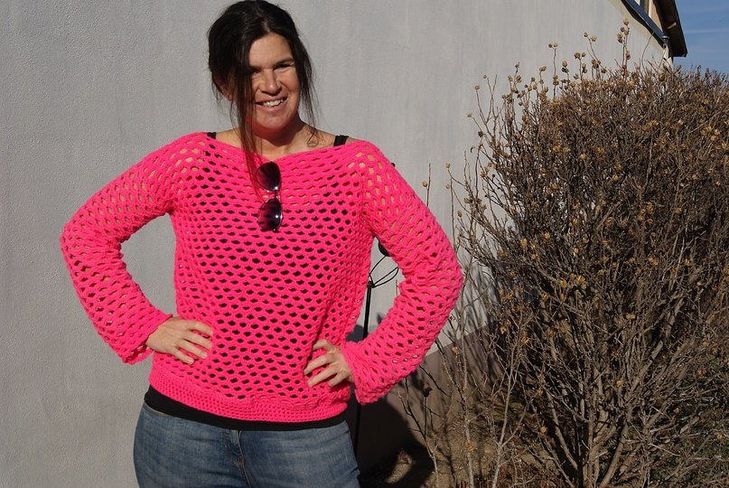 Häkelpulli PINK-MOOD (für alle Größen)