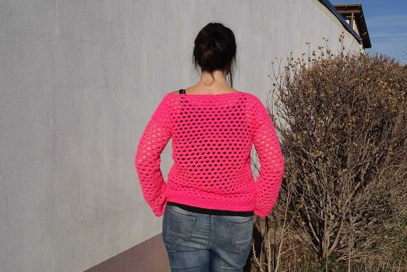 Häkelpulli PINK-MOOD (für alle Größen)