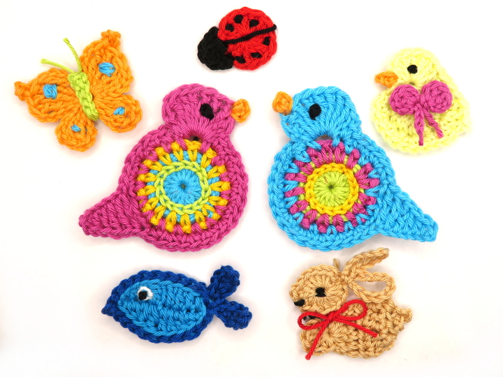 Set 01 Crochet Applique pattern