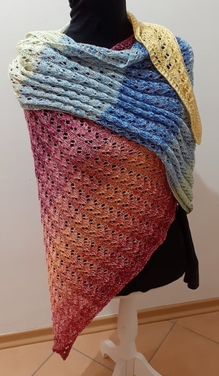 Strickanleitung "asymmetrisches Tuch Herzele"