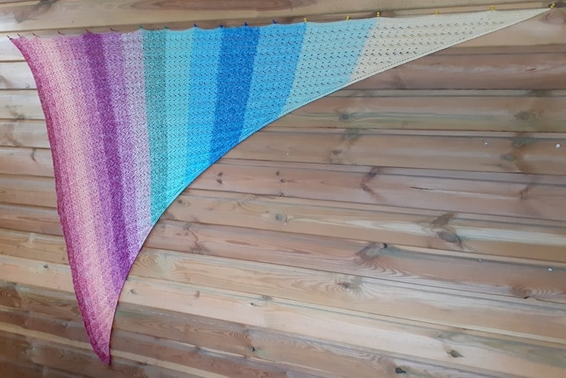 Strickanleitung "asymmetrisches Tuch Herzele"