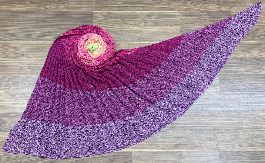 Strickanleitung "asymmetrisches Tuch Herzele"