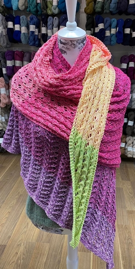 Strickanleitung "asymmetrisches Tuch Herzele"