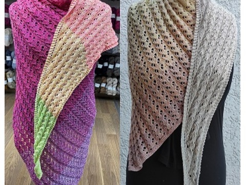 Strickanleitung "asymmetrisches Tuch Herzele"