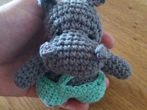 Häkelanleitung für das kleine Nilpferd "Hippo"