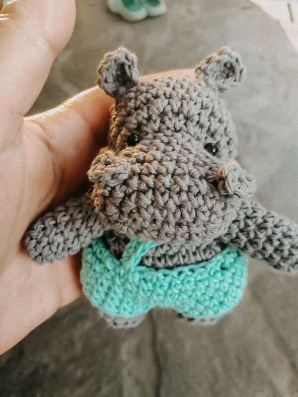 H&auml;kelanleitung f&uuml;r das kleine Nilpferd "Hippo" - Bild 3