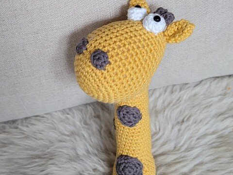 Häkelanleitung Rassel Giraffe Gloria