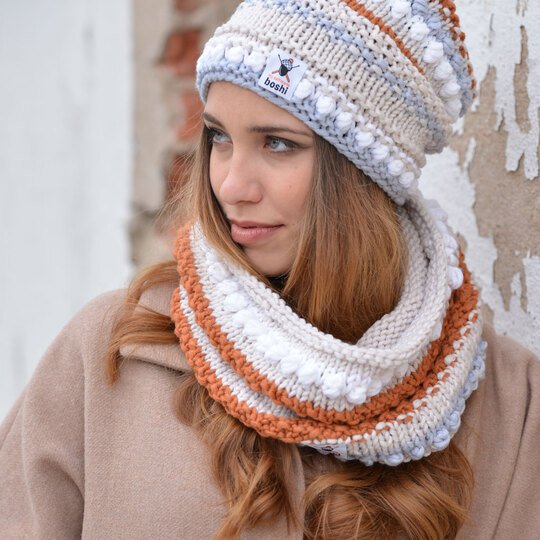 Strickanleitung Set Beanie Irvine + Loop Salem