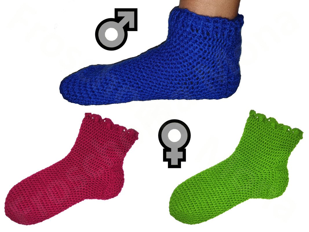 gehäkelte Socken für Sie & Ihn „Rumlümmler“ 2 versch. Anleitungen Gr. 39+42 - Bild 2