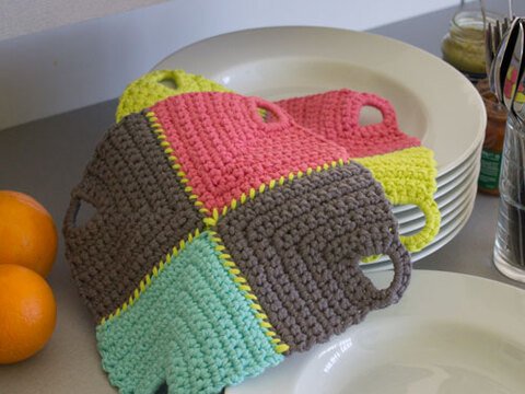 Häkelanleitung für Topflappen Toshima