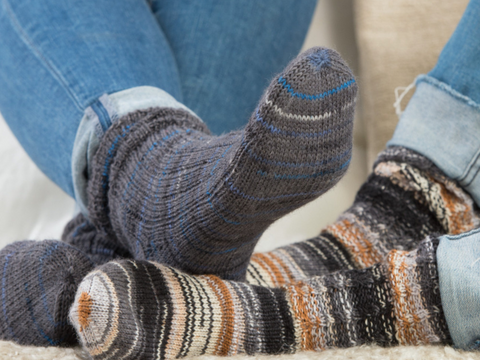 Größentabelle zum Socken stricken