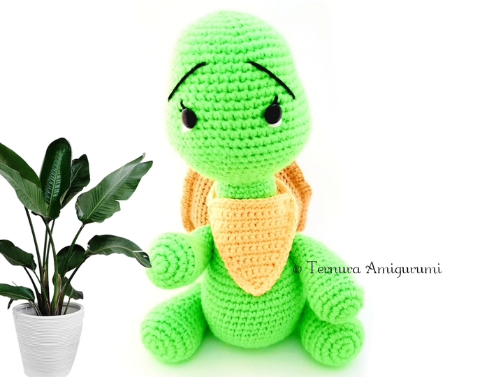 Crochet pattern Benny the turtle 25cm!