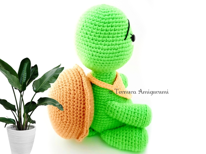 Crochet pattern Benny the turtle 25cm!