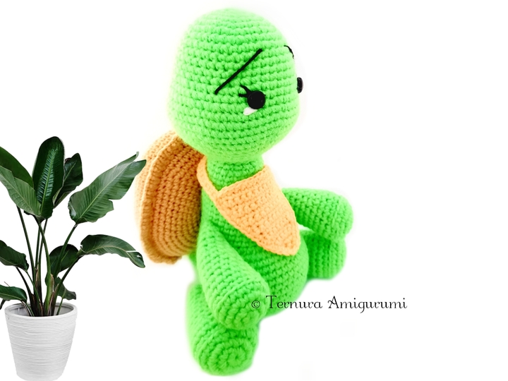 Crochet pattern Benny the turtle 25cm!