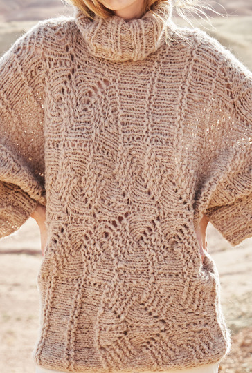 Strickanleitung: Kuschelpulli in Beige