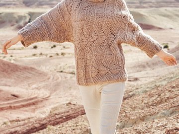 Strickanleitung: Kuschelpulli in Beige