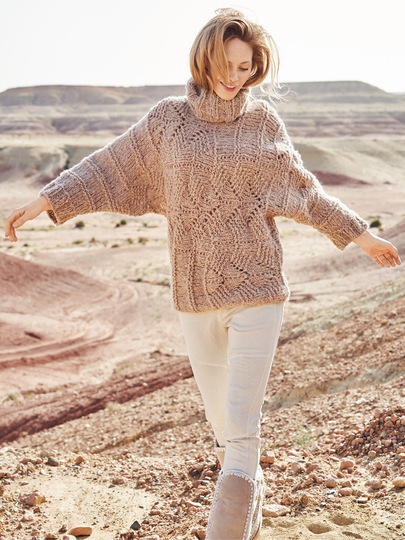 Strickanleitung: Kuschelpulli in Beige