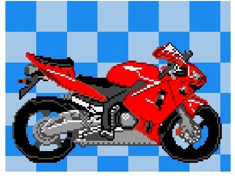Häkelmuster * SUPERBIKE - MOTORRAD * Grafik für Fm Decke