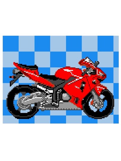 SUPERBIKE - pattern for sc crochet blanket