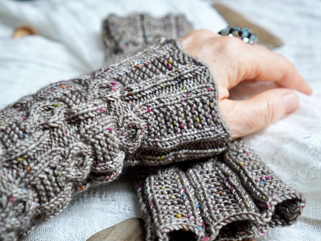 Armstulpen "Candlelight-Mitts No. 1", Strickanleitung, 3 Größen