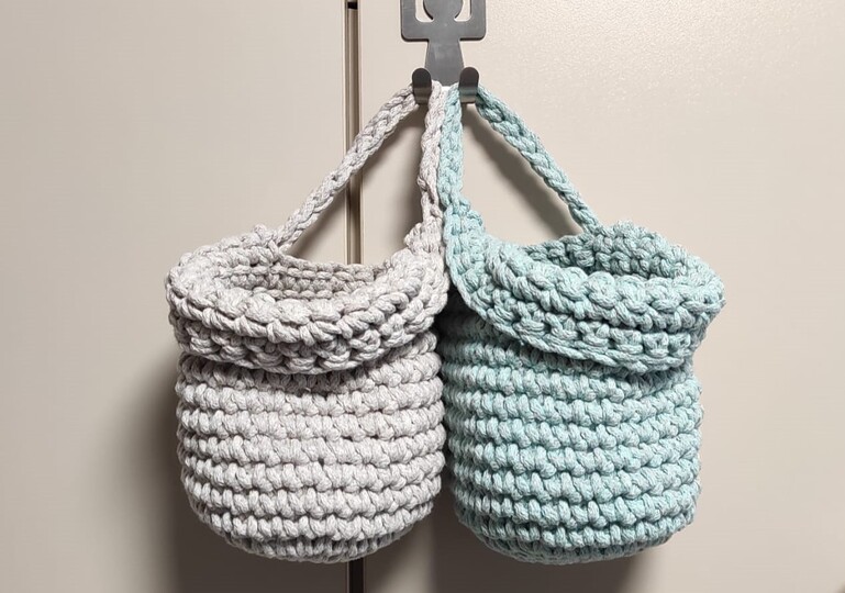Häkelanleitung Hängekörbchen mit Umschlag