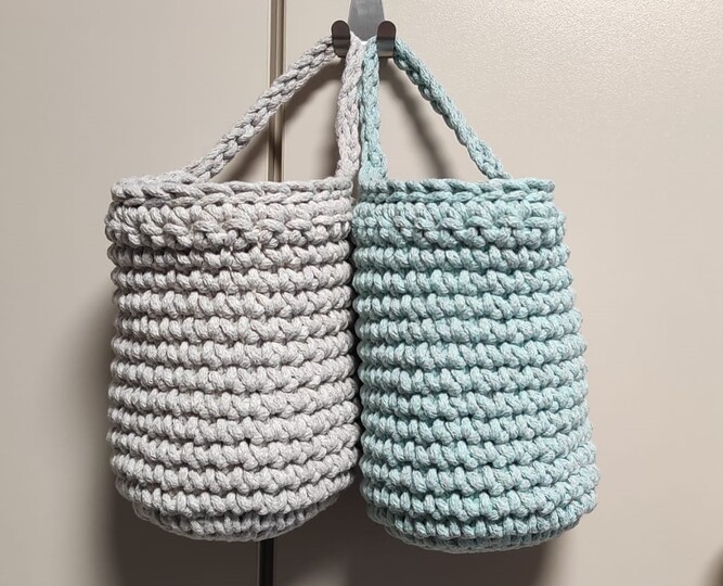 Häkelanleitung Hängekörbchen mit Umschlag