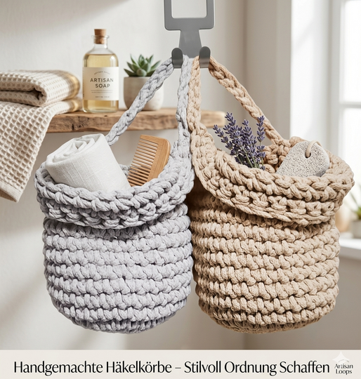 Häkelanleitung Hängekörbchen mit Umschlag