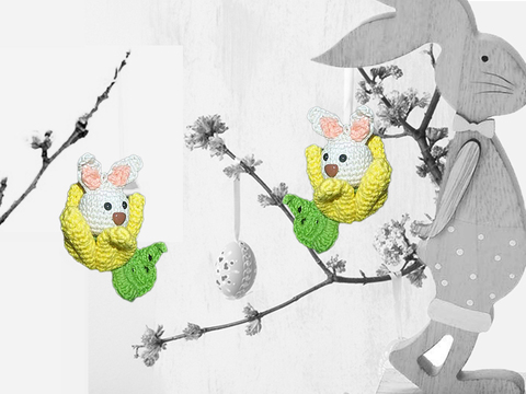 Osterdekoration Häschen aus Blume